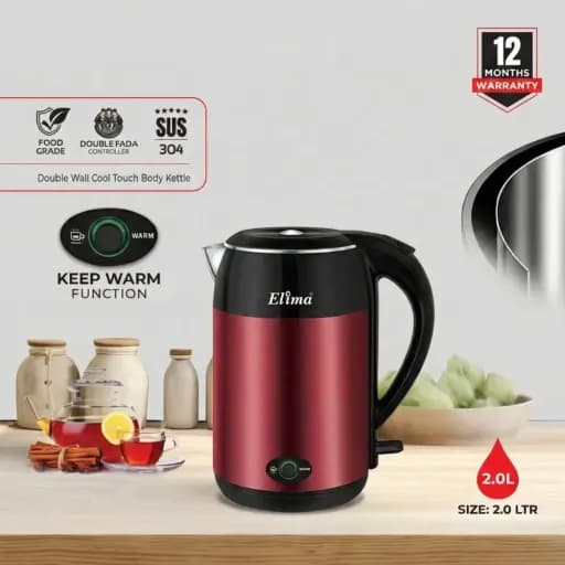 EMK-555M 2.0L Kettle 1500w – Safe, Fast & Keep Warm
